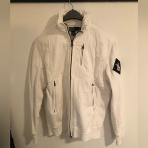 POLO Ralph Lauren white zip up sweater - size Medium